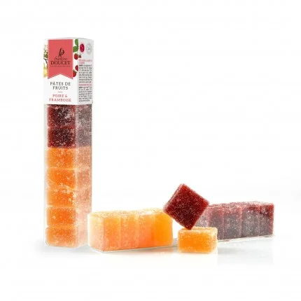 Pâtes de Fruits (POIRE FRAISE ABRICOT FRAMBOISE) Boite Métal 600g - Les  Comtes de Provence