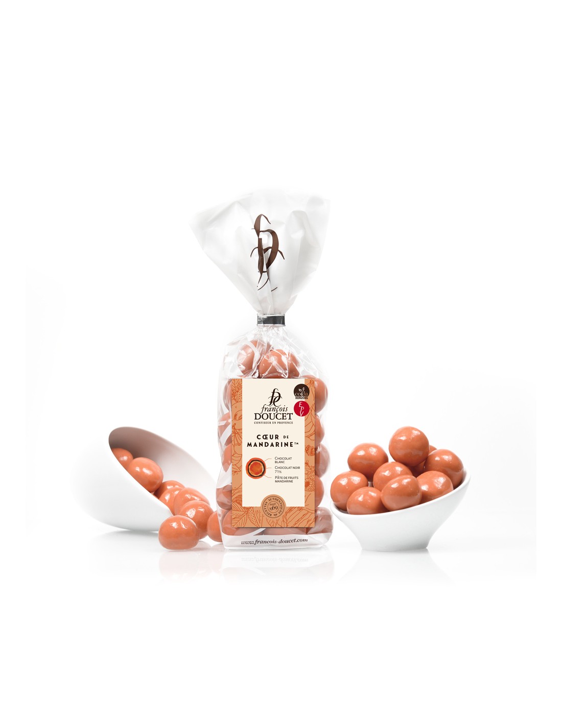 Coeur de Mandarine - Pâtes de fruits au chocolat - Francois Doucet Confiseur