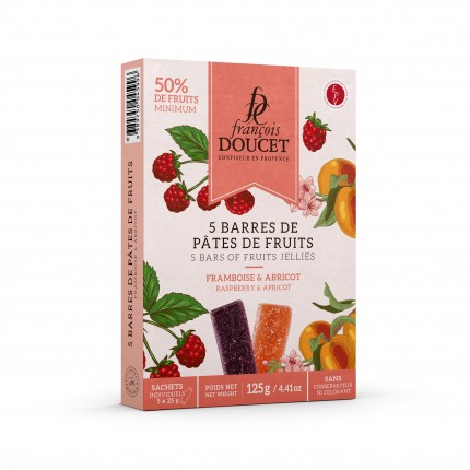 Etui 5 barres framboise et abricot...