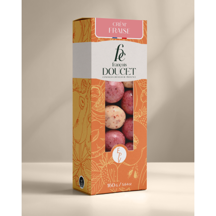 Crem'fraise - Pâte de fruits enrobée de chocolat blanc