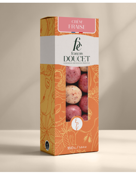 Crem'fraise - Pâte de fruits enrobée de chocolat blanc