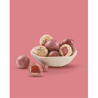 Crem'fraise - Pâte de fruits enrobée de chocolat blanc 2