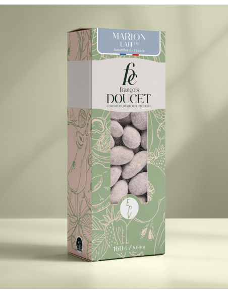 Marion Lait – Amandes de Provence enrobées de chocolat noir au café et de sucre glace