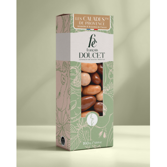Les Calades™ de Provence - Amandes et noisettes enrobées de crème de nougat et de chocolat