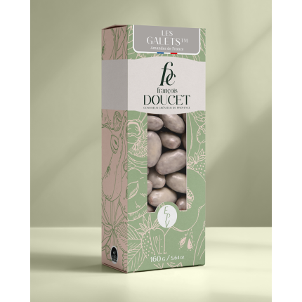 Les Galets™ - Amandes enrobées de chocolat noir au café