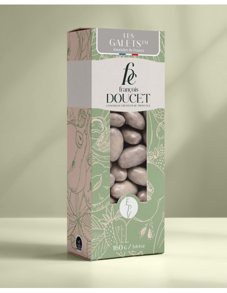 Les Galets™ - Amandes enrobées de chocolat noir au café