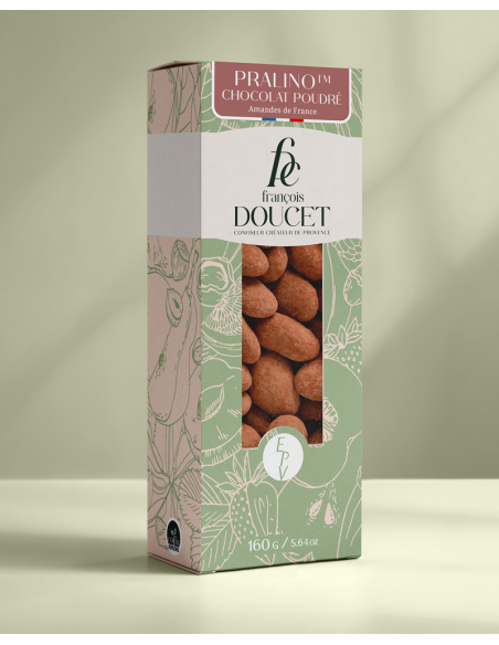 Pralino™ Chocolat Noir Poudré – Amandes enrobées de chocolat noir et de poudre de cacao
