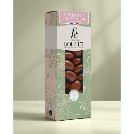 Pralino™ Chocolat Lait Brillant – Amandes enrobées de chocolat au lait laqué