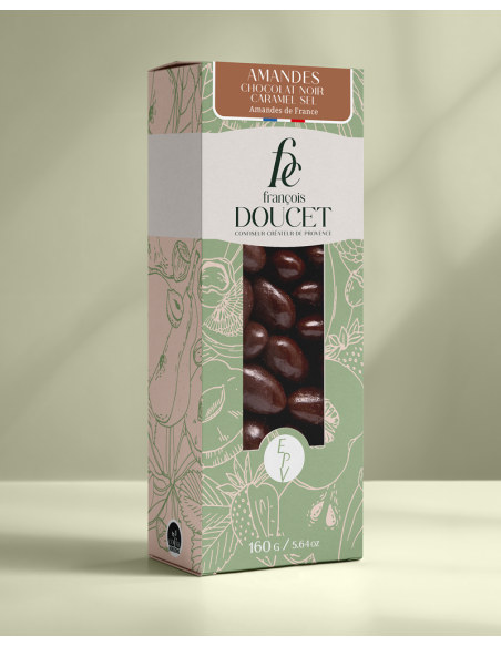 Amandes chocolat noir caramel sel