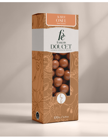 Kara'Osel - Céréales sans gluten enrobées de chocolat lait goût caramel et d'une pointe de fleur de sel