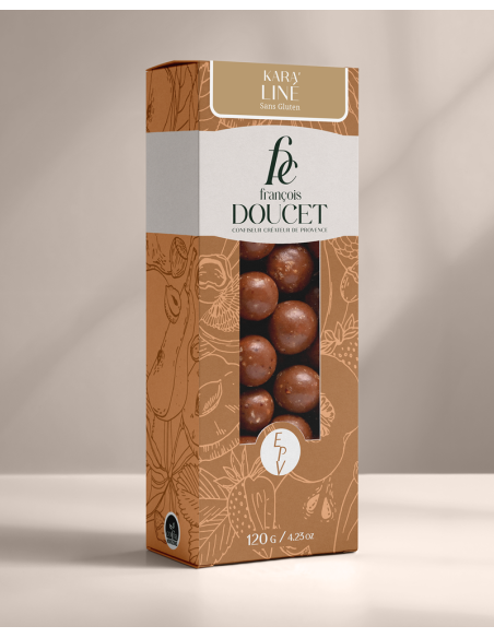 Kara'liné - Céréales sans gluten enrobées de chocolat lait praliné aux éclats de noisettes torréfiées