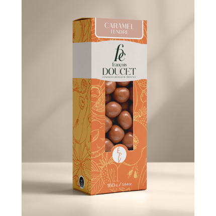 Caramel tendre - caramel enrobé de chocolat lait saveur caramel